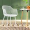 Costway Modern Dining Chair Set of 4 Plastic Shell Hollow withMetal Legs for Living Room